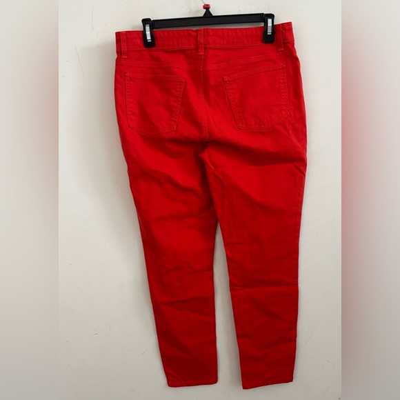 Eileen Fisher Organic Cotton mid-rise Orange Skinny jeans size 8 #S3GDD - Picture 3 of 7